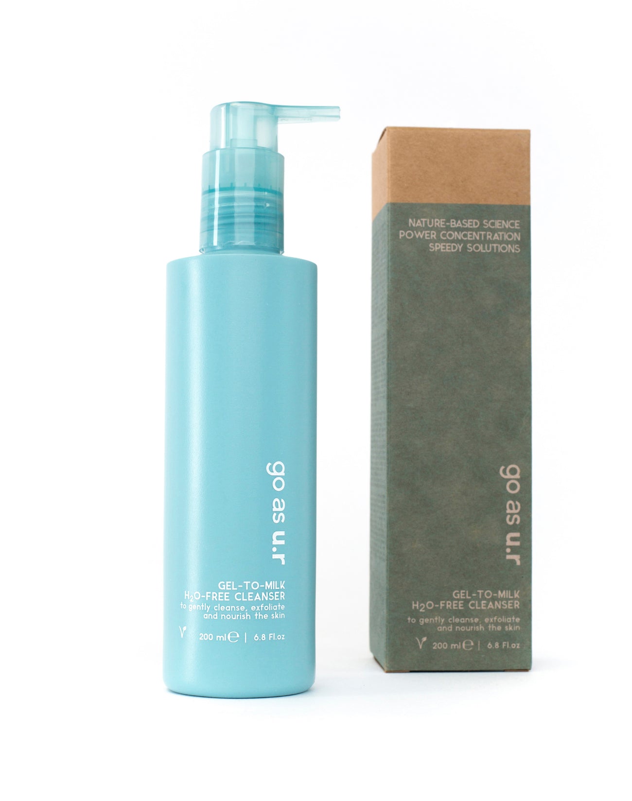 gel-to-milk H<sub>2</sub>O-free cleanser | 200 ml